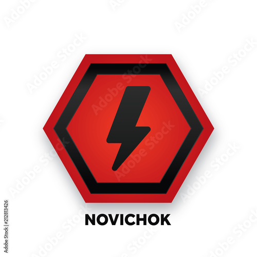 Novichock chemical nerve agent warning icon