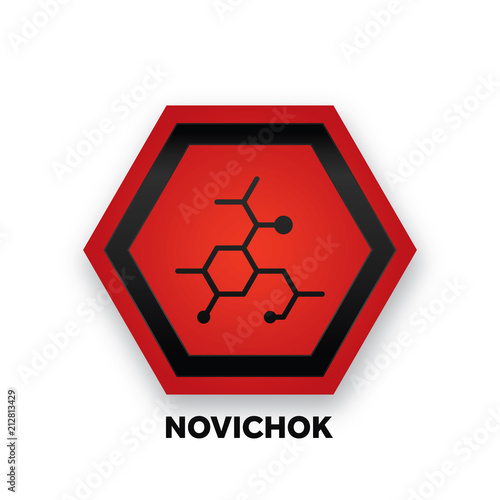 Novichock chemical nerve agent warning icon