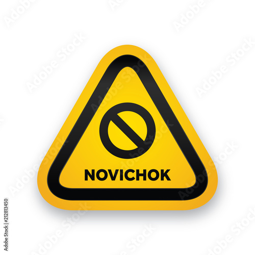 Novichock chemical nerve agent warning icon