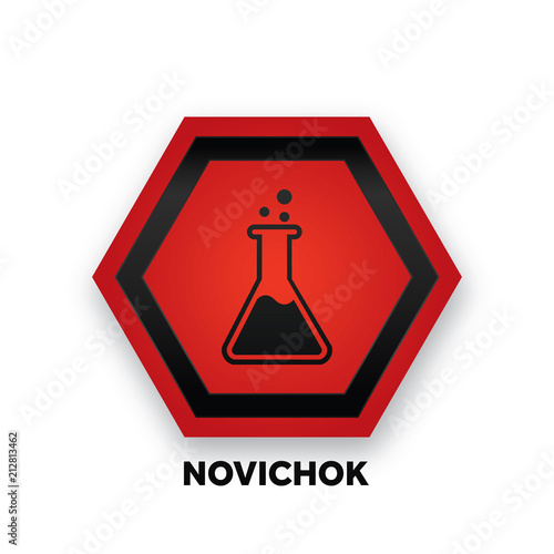 Novichock chemical nerve agent warning icon