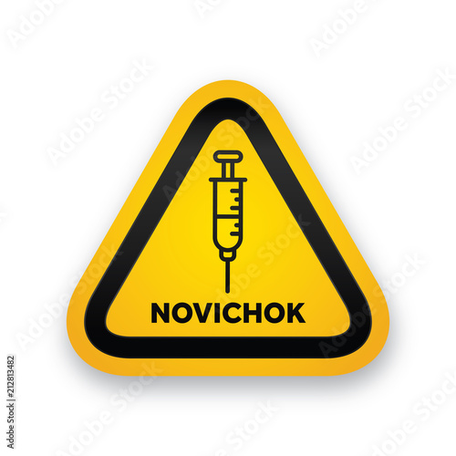 Novichock chemical nerve agent warning icon