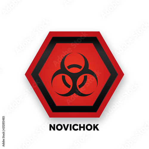 Novichock chemical nerve agent warning icon