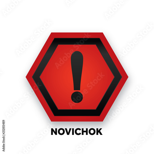 Novichock chemical nerve agent warning icon