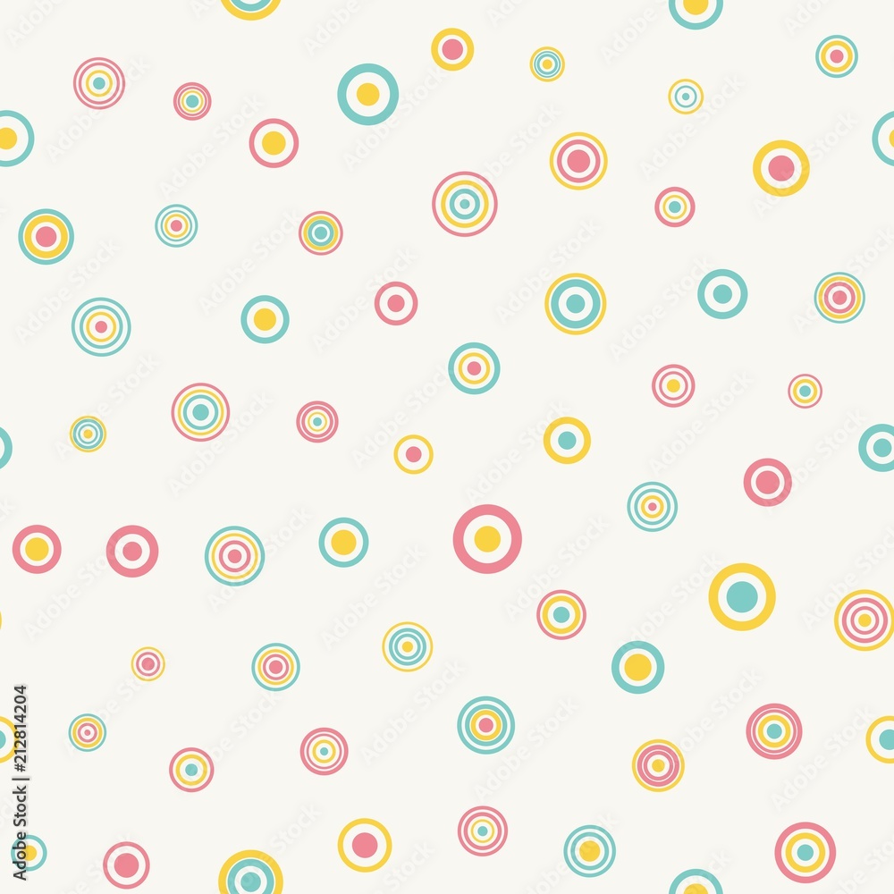 Seamless circles pattern with light background. Vector repeating texture. Seamless circles pattern with light background. Vector repeating texture.
