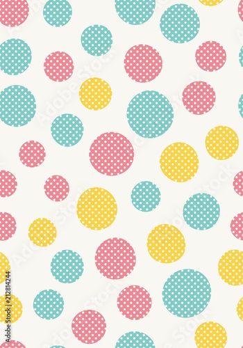 Seamless dot pattern with light background. Vector repeating texture.