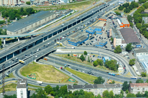 view of the road junction in Moscow