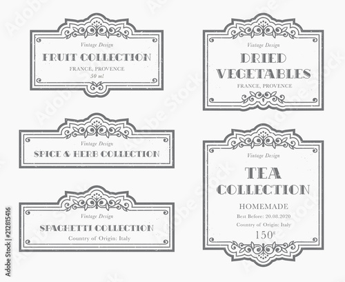 Customizable black and white Pantry label collection.