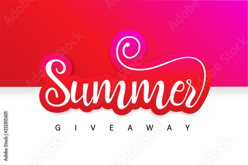 Summer Giveaway Contest Banner. Enter to Win