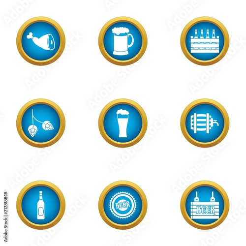 Baltic icons set. Flat set of 9 baltic vector icons for web isolated on white background