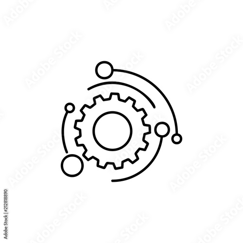 automation mark icon. Element of automation icon for mobile concept and web apps. Thin line automation mark icon can be used for web and mobile. Premium icon photo