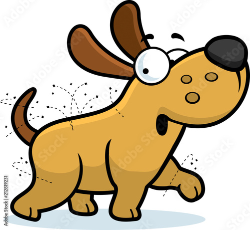  Cartoon Dog With Fleas
