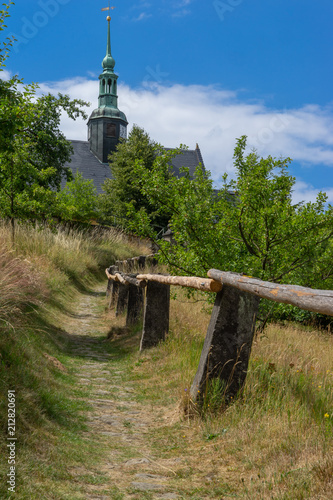 Weg zur Kirche in Hinterhermsdorf Säschsische Schweiz,  photo