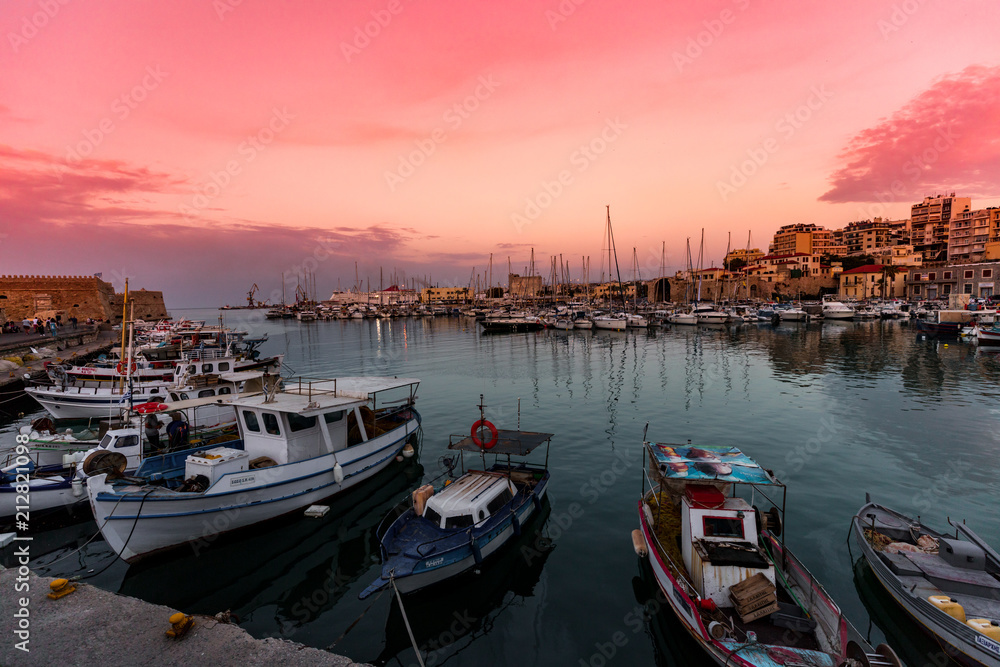 The Venetian Harbor in Heraklion Crete