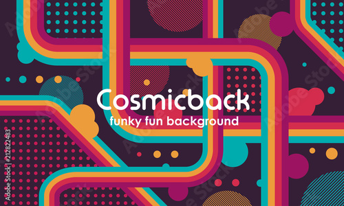 tv show broadcast funky neon vector abstract background. Jazz, disco, party, graffiti, break dance festival. Print, video