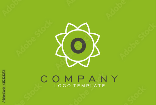 Monogram letter O initials logo. Abstract elegant flower logo icon vector design.
