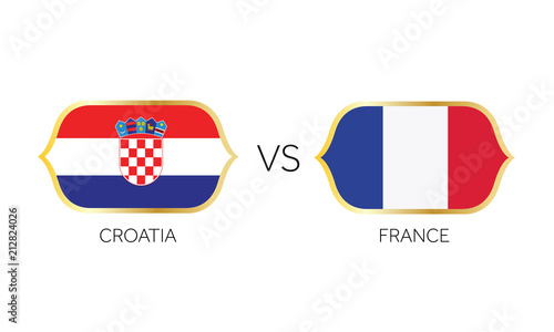 England versus France soccer match vector.