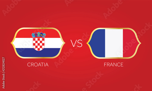 England versus France soccer match vector.