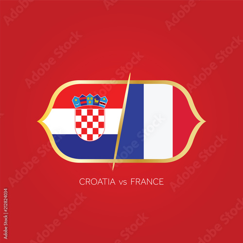 England versus France soccer match vector.