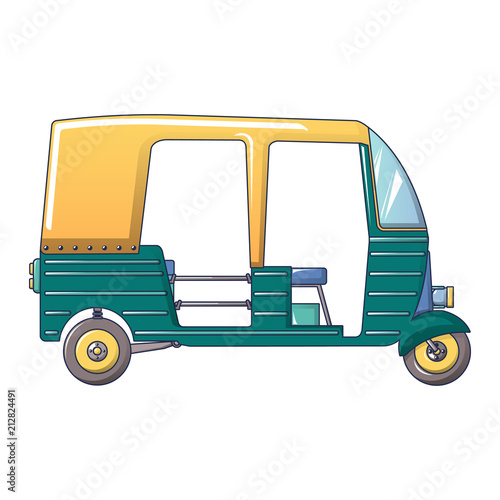 Tuk tuk taxi icon. Cartoon of tuk tuk taxi vector icon for web design isolated on white background