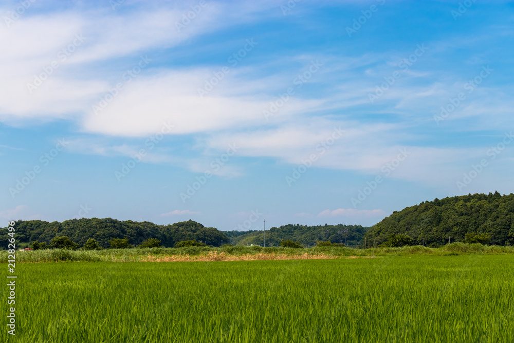 Countryside scenery of Sakura city, Chiba prefecture, Japan