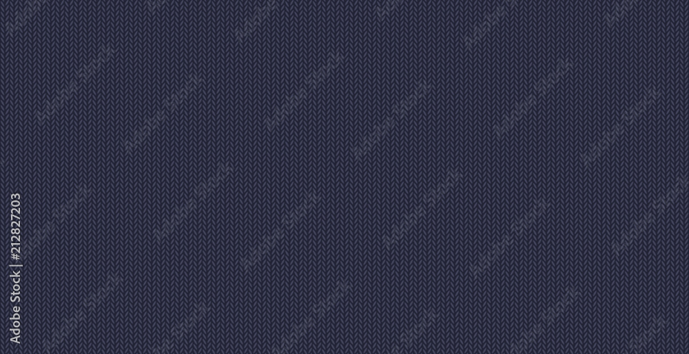 Obraz premium Blue seamless knitted texture, wool yarn. 