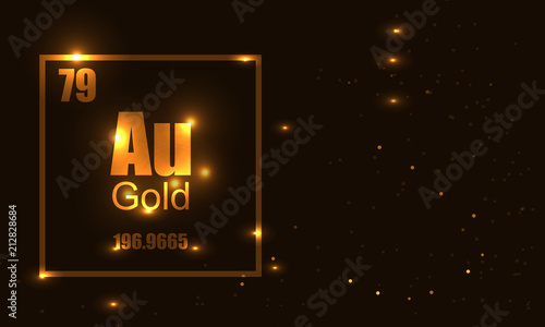 Gold molecula vector illustration