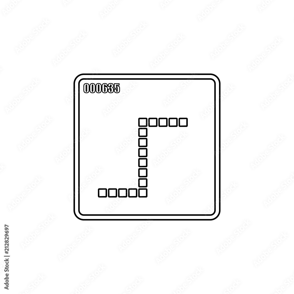 tetris icon. Element of cybersport icon for mobile concept and web apps.  Thin line tetris icon can be used for web and mobile Stock Vector | Adobe  Stock