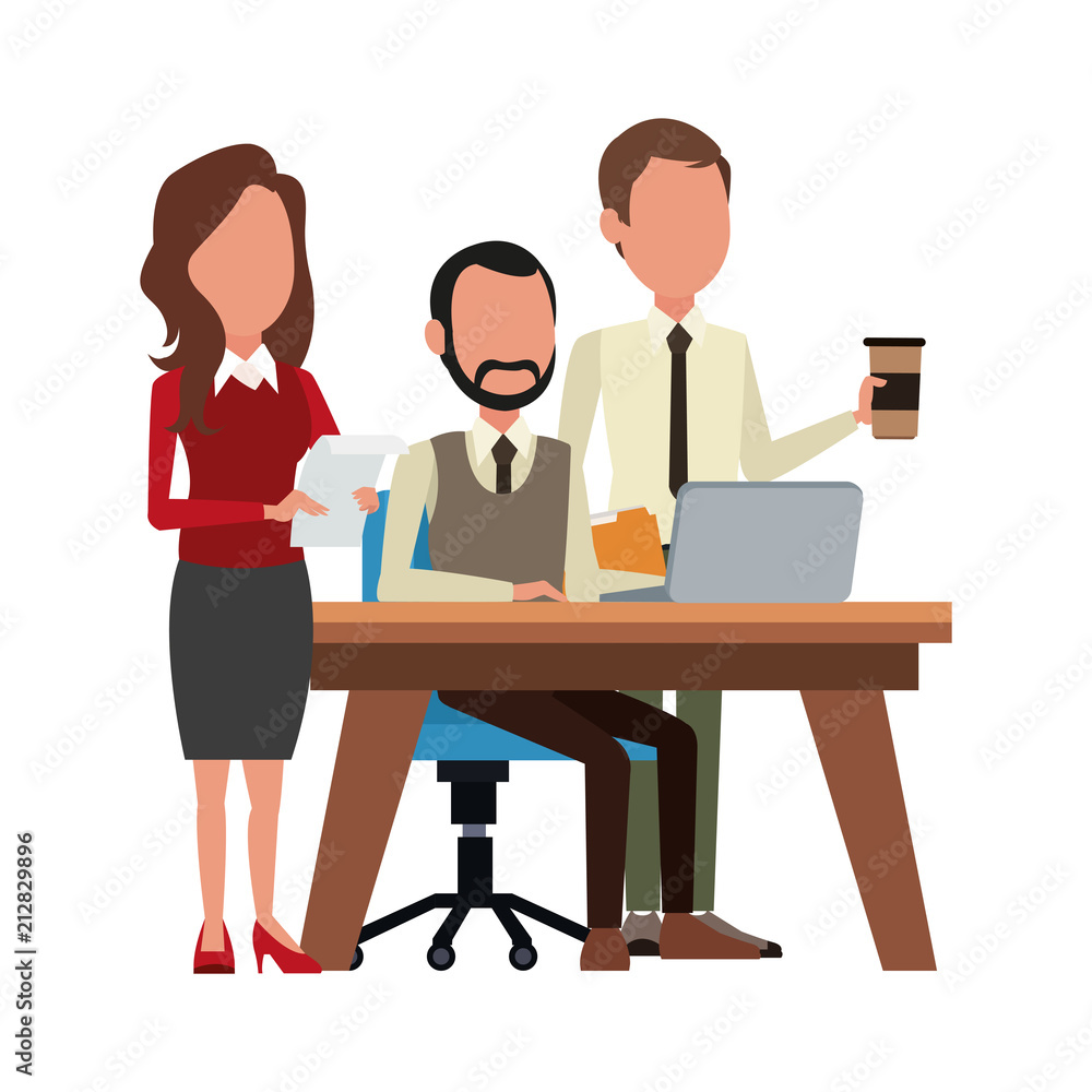 Business teamwork working at office vector illustration graphic design Business teamwork working at office vector illustration graphic design