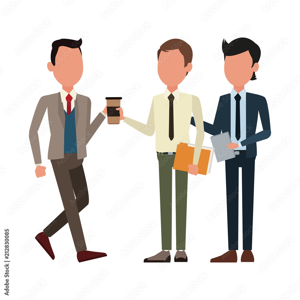 Business teamwork working with documents and coffee vector illustration graphic design Business teamwork working with documents and coffee vector illustration graphic design