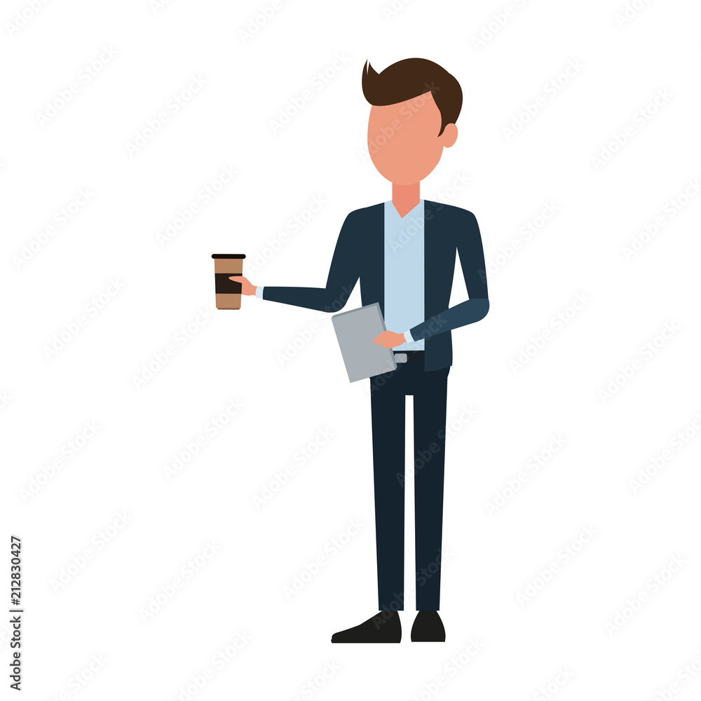Businessman with clipboard vector illustration graphic design Businessman with clipboard vector illustration graphic design