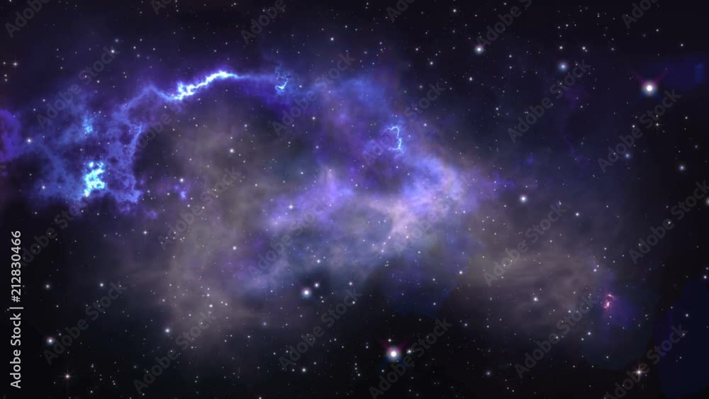 Abstract animation of a digital moon and star appears from the stars in space Abstract animation of a digital moon and star appears from the stars in space