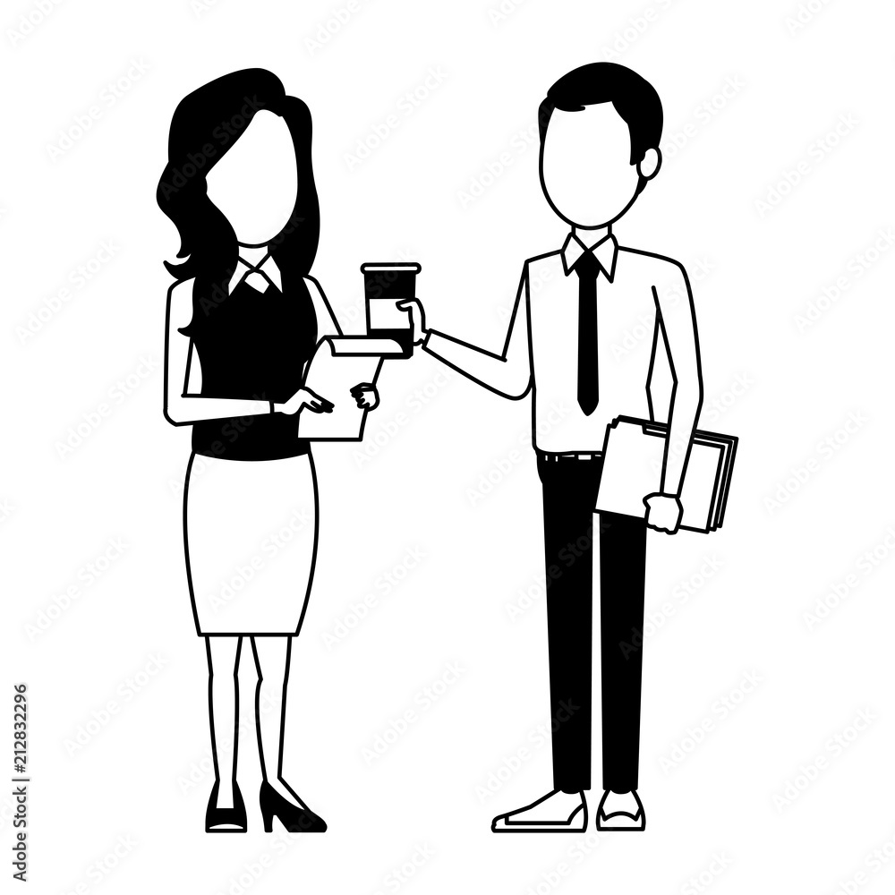 Businessmens with coffee and documents vector illustration graphic design Businessmens with coffee and documents vector illustration graphic design