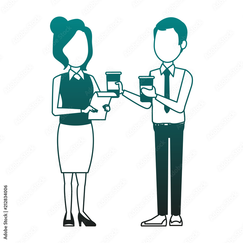 Businessmens with coffee and documents vector illustration graphic design Businessmens with coffee and documents vector illustration graphic design