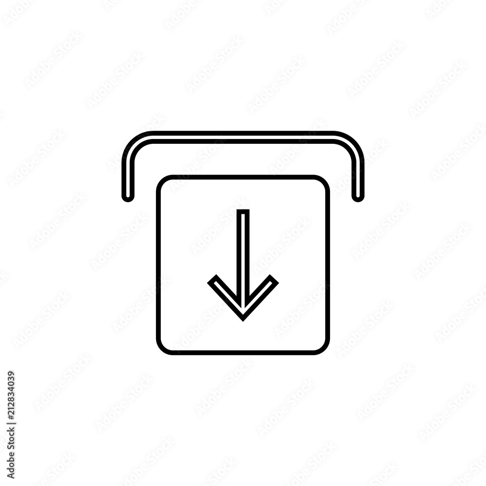 Download sign outline icon Download sign outline icon