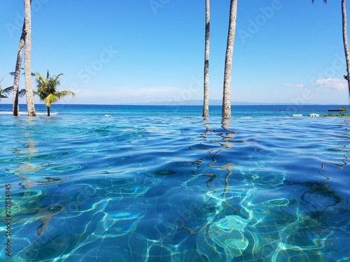 Infinity pool in Bali, Indonesia photo