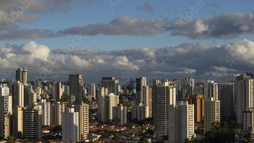 Large buildings in the big city and a beautiful sunny sky  Brazil South America 