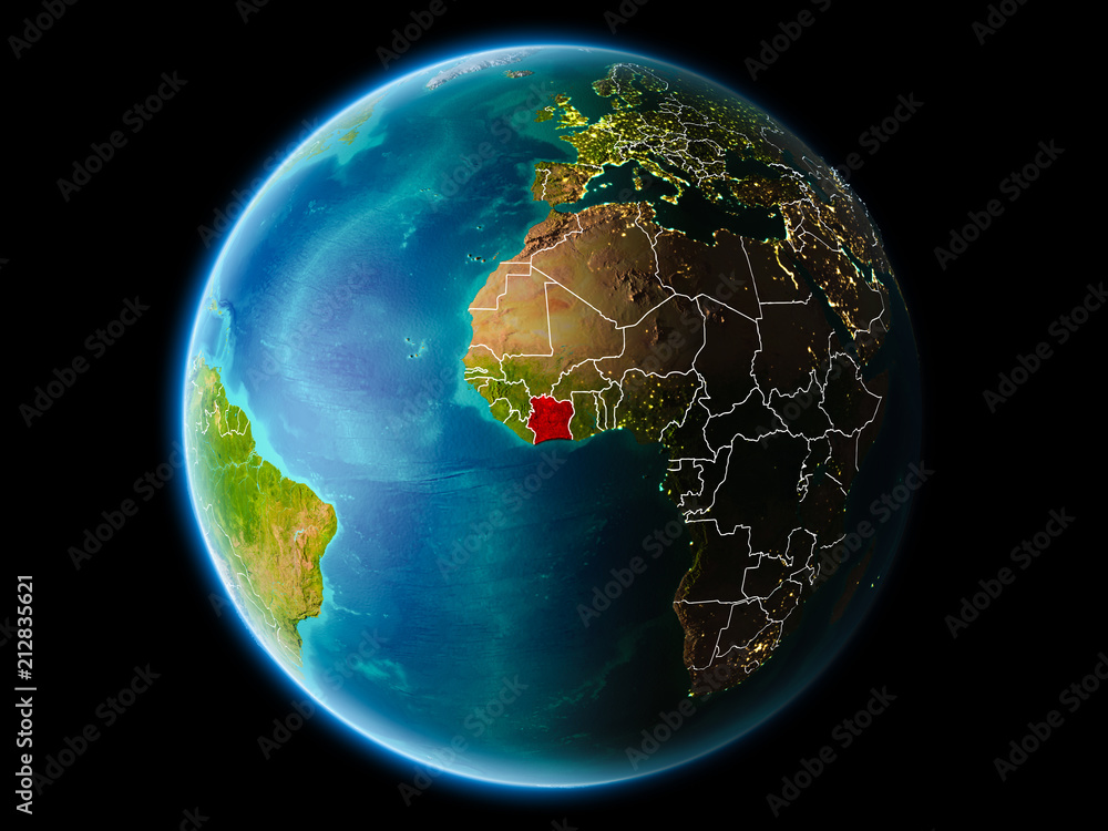 Fototapeta premium Ivory Coast in the evening