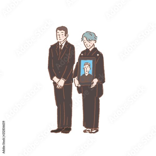 お葬式　挨拶　イラスト
