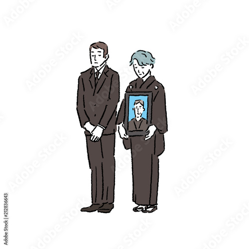 お葬式　挨拶　イラスト
