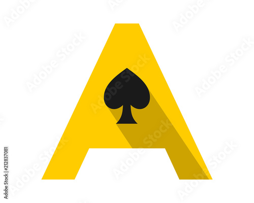 ace spade typography alphabet typeset typeface logotype font image vector icon