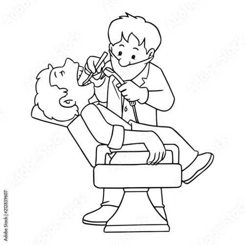 Dentist Cartoon Black And White