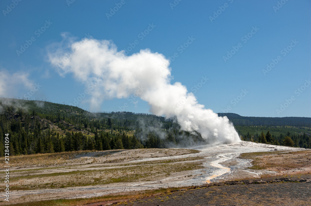 Blowing off steam: geyser in Yellowstone National Park erupts Blowing off steam: geyser in Yellowstone National Park erupts