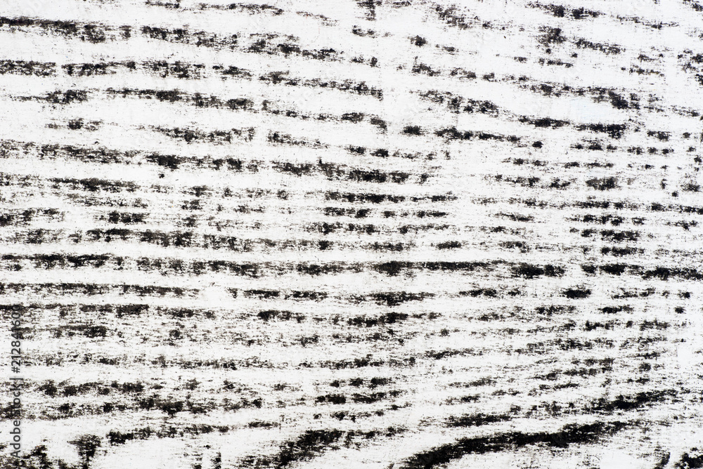 Fototapeta premium black wood texture pattern crayon drawing on white background