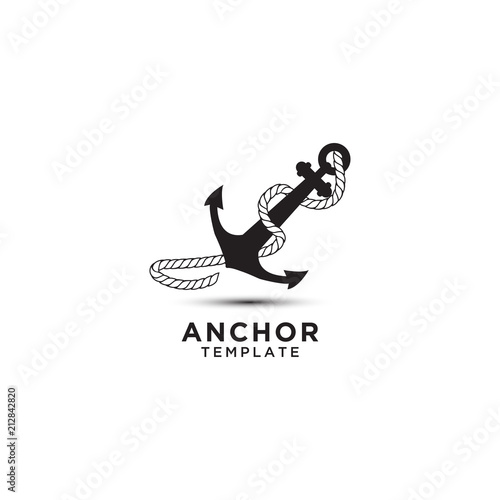 Anchor logo design template