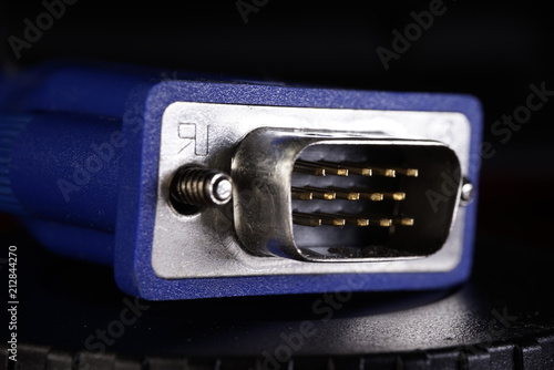Closeup VGA cable connector