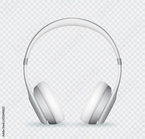 Vector realistic headphone