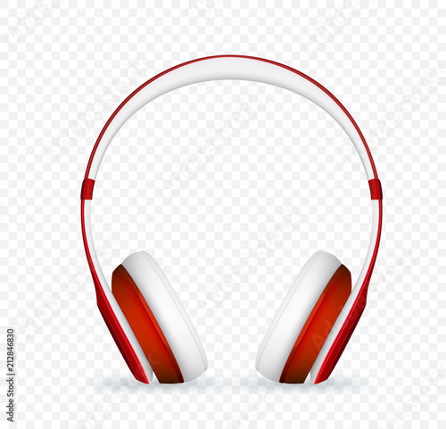 Vector realistic headphone