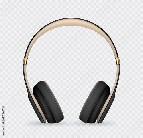 Vector realistic headphone