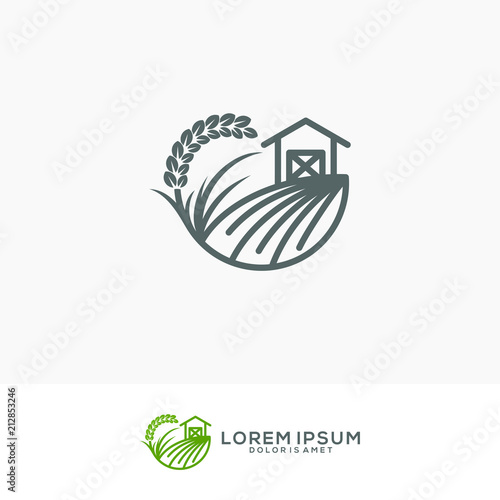 fresh farm logo template vector illustration