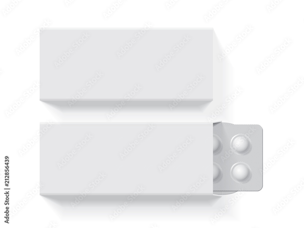 Obraz premium package with tablets medicines mock up template 